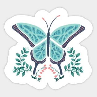 Blue Butterfly Sticker